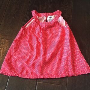 Old navy girls red print sleeveless tank top sz s